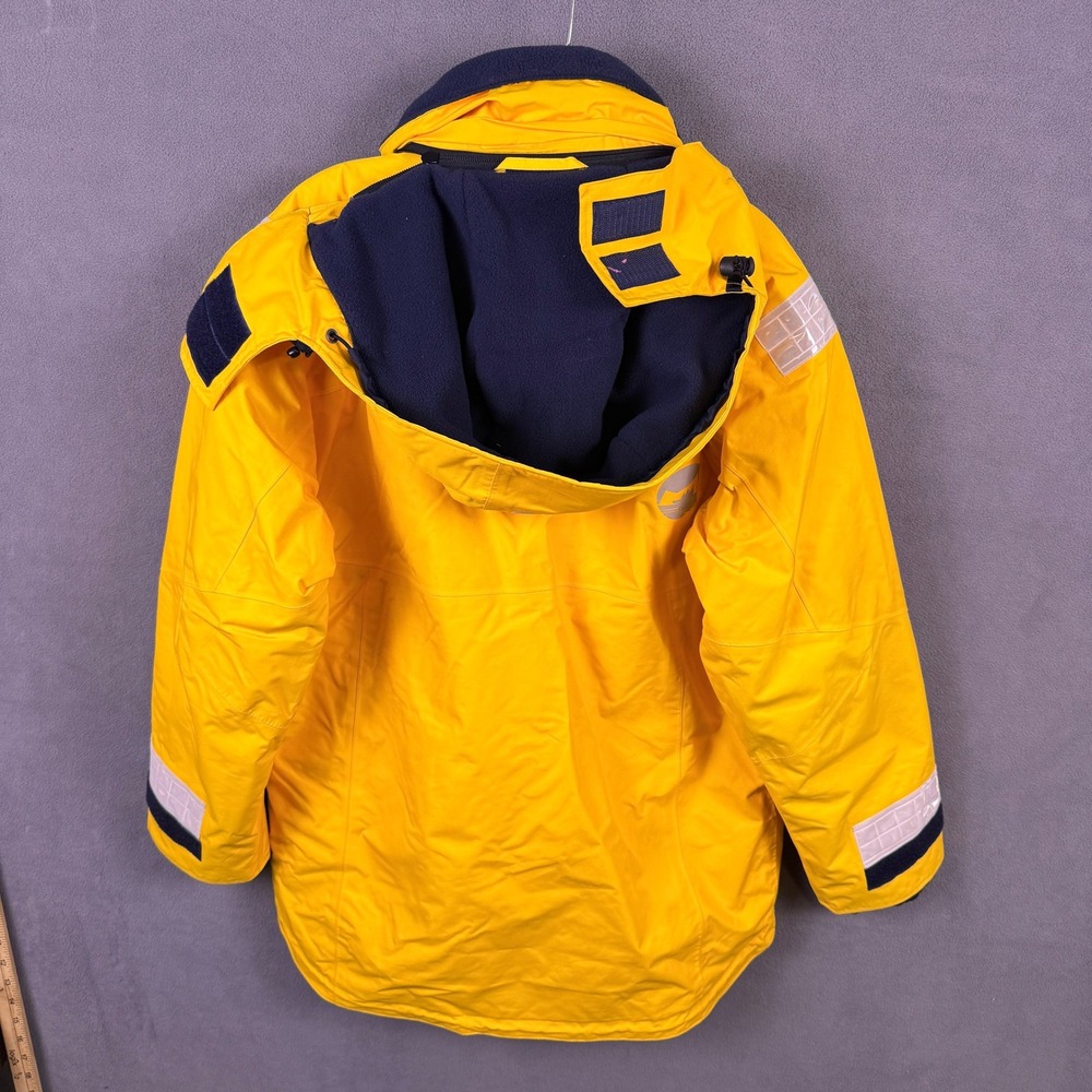 Quark Expeditions Parka Jacket Mens Small Yellow Hooded Fleece Lined Heavyweight - Picture 9 of 15